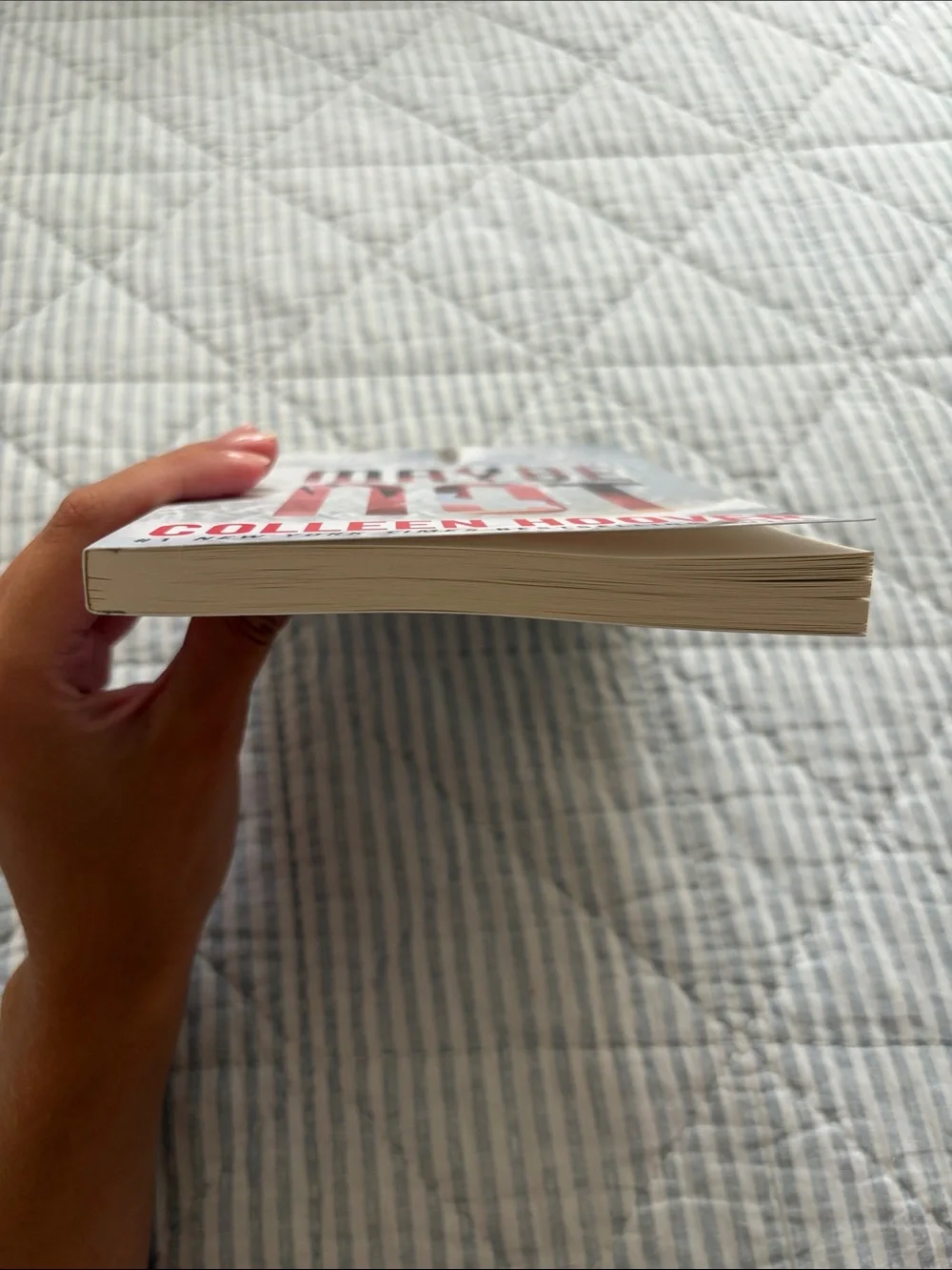 Colleen Hoover paperback coffee